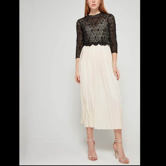 ASOS Little Mistress midi dress black lace top 4